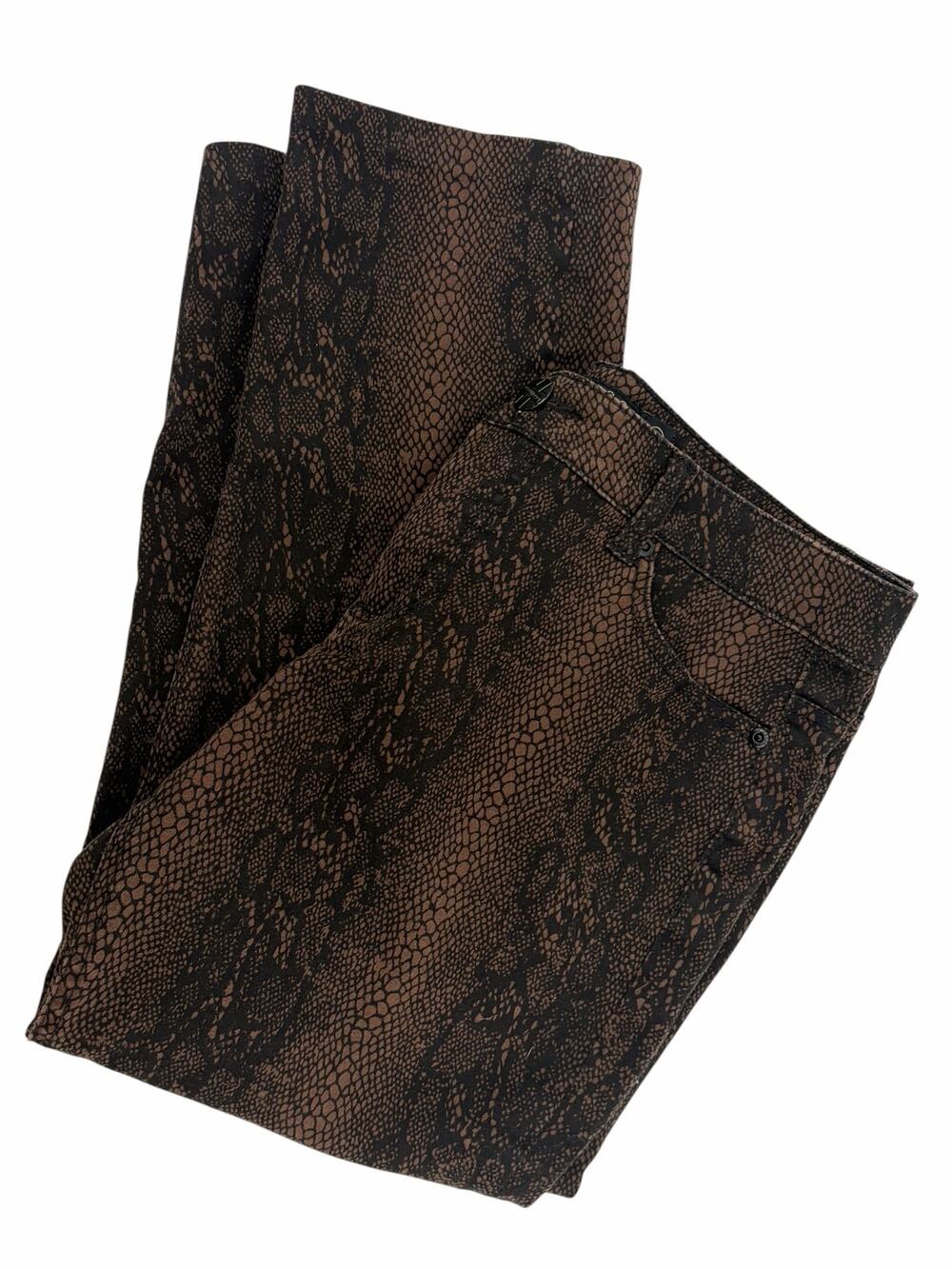 Liverpool Jeans Company Snake Print Straight Leg‎ Jeans Women's Size 10 Mid Rise